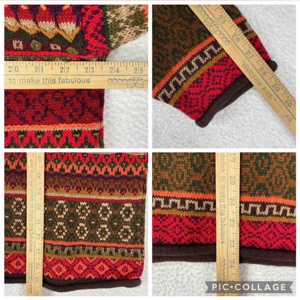 Women's Multicolor Patterned Crew Neck Sweater - image 8